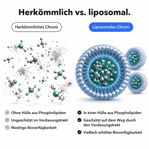 Liposomales Chrom: Herkömmlich vs. liposomal
