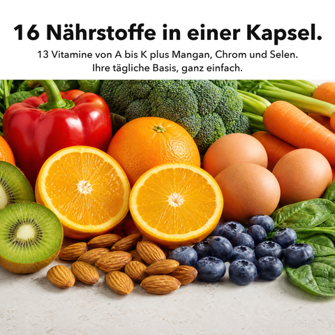Liposomale Multivitamine: 16 Nährstoffe in einer Kapsel