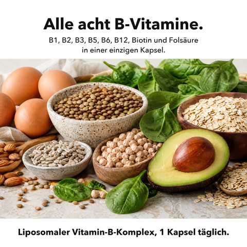 Liposomaler Vitamin-B-Komplex: Alle acht B-Vitamine