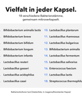 Probiotika Mikroverkapselt: 18 Bakterienstämme in jeder Kapsel