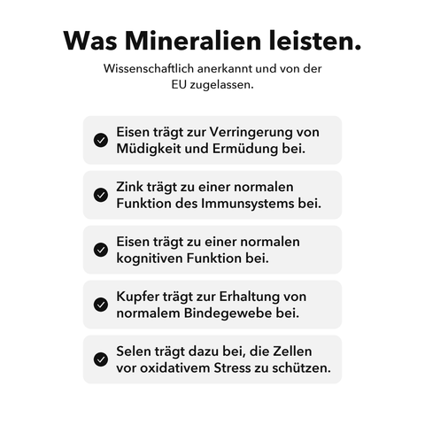 Liposomale Multimineralien: Was Mineralien leisten