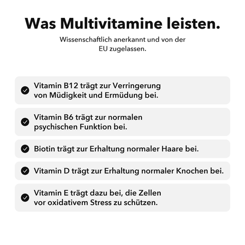 Liposomale Multivitamine: Was Multivitamine leisten