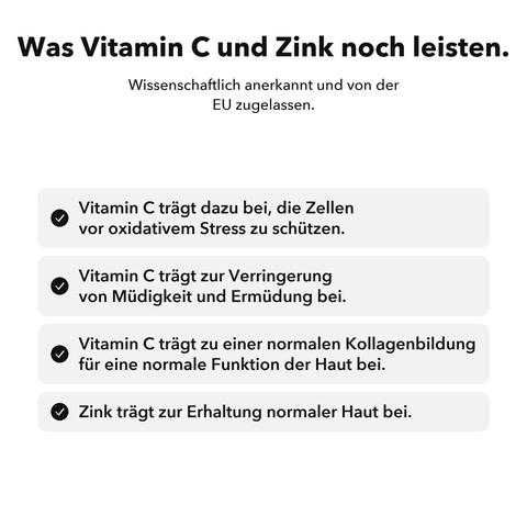 Liposomales Vitamin C + Zink: Was Vitamin C und Zink noch leisten