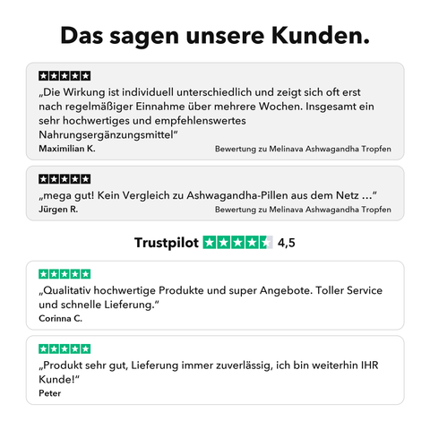 Liposomales Ashwagandha: Das sagen unsere Kunden