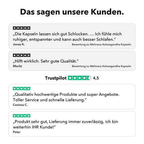 Liposomales Ashwagandha (Kapseln): Das sagen unsere Kunden