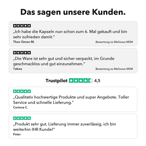 Liposomales MSM: Das sagen unsere Kunden