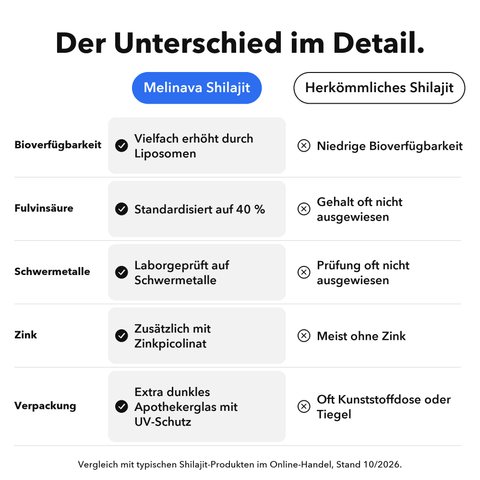 Liposomales Shilajit: Der Unterschied im Detail