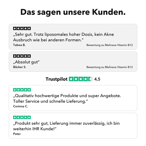 Liposomales Vitamin B12 (Kapseln): Das sagen unsere Kunden