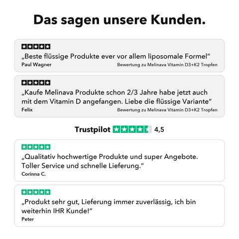 Liposomales Vitamin D3+K2 (Tropfen): Das sagen unsere Kunden