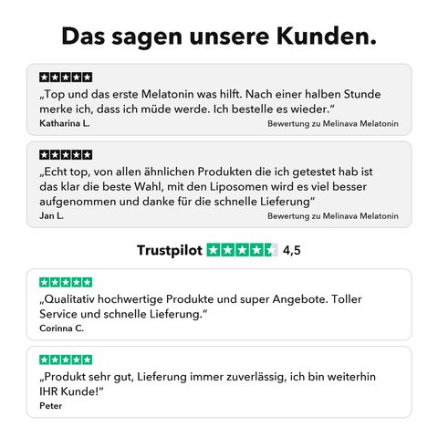 Liposomales Melatonin: Das sagen unsere Kunden