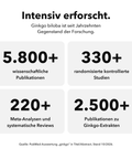 Bio Ginkgo Biloba: Intensiv erforscht