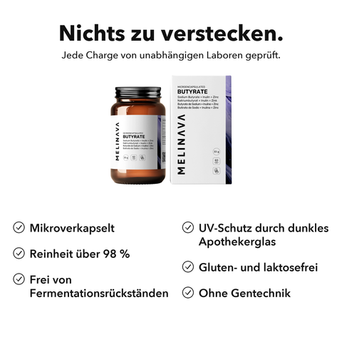 Butyrat Mikroverkapselt: Nichts zu verstecken