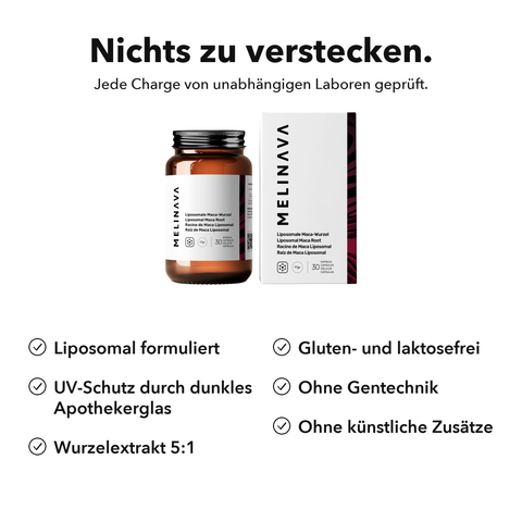 Liposomale Maca-Wurzel: Nichts zu verstecken