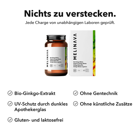 Bio Ginkgo Biloba: Nichts zu verstecken