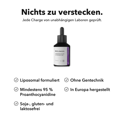 Liposomales OPC: Nichts zu verstecken