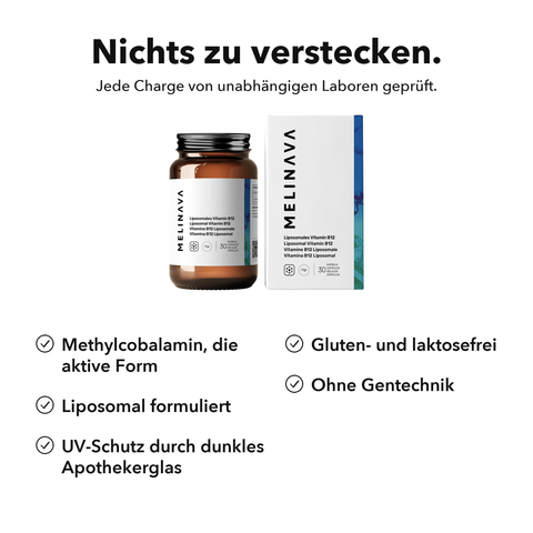 Liposomales Vitamin B12 (Kapseln): Nichts zu verstecken