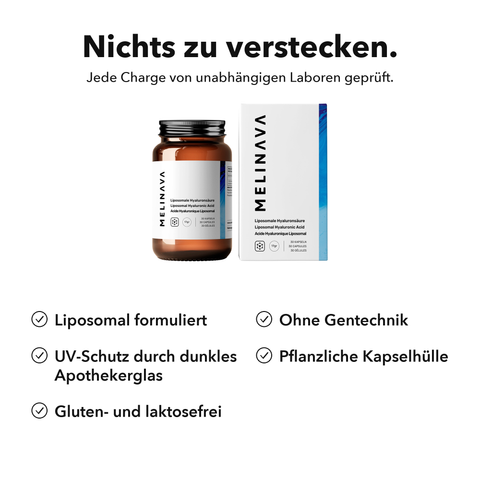 Liposomale Hyaluronsäure: Nichts zu verstecken