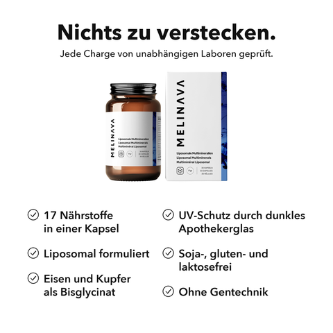 Liposomale Multimineralien: Nichts zu verstecken