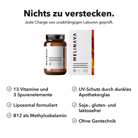 Liposomale Multivitamine: Nichts zu verstecken