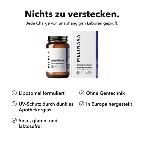 Liposomales Magnesium (Kapseln): Nichts zu verstecken