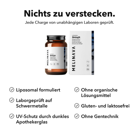 Liposomales Shilajit: Nichts zu verstecken