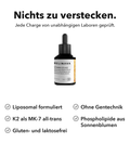 Liposomales Vitamin D3+K2 (Tropfen): Nichts zu verstecken