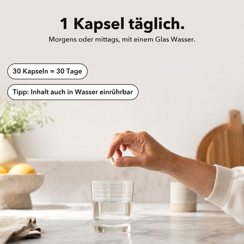 Liposomale Maca-Wurzel: 1 Kapsel täglich