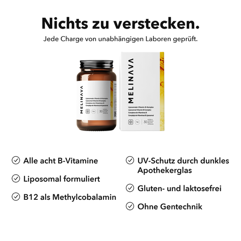 Liposomaler Vitamin-B-Komplex: Nichts zu verstecken