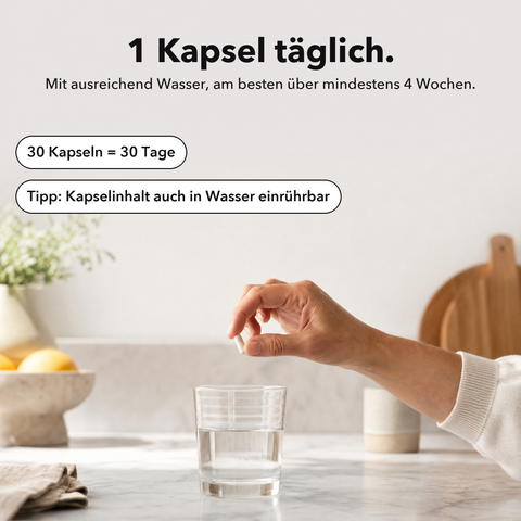 Liposomales GABA: 1 Kapsel täglich