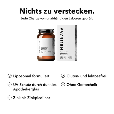 Liposomales Zink: Nichts zu verstecken
