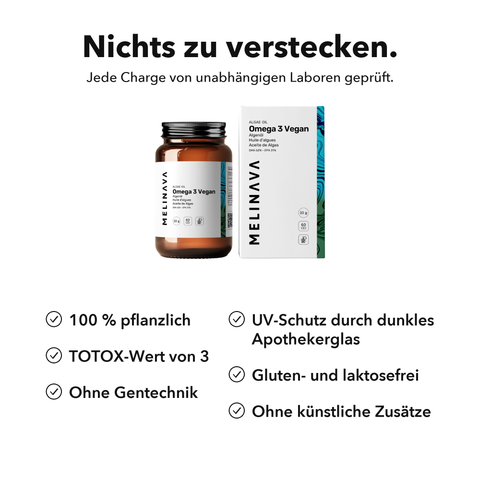 Omega 3 Vegan: Nichts zu verstecken