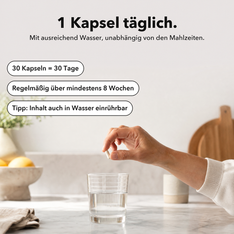 Liposomales NAC: 1 Kapsel täglich