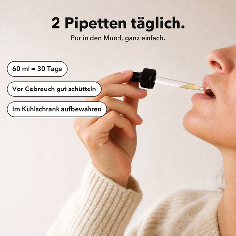 Liposomales OPC: 2 Pipetten täglich