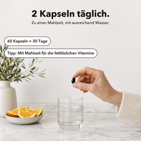 Auge Plus: 2 Kapseln täglich