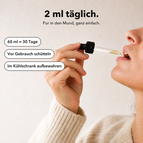 Liposomales Vitamin C + Zink: 2 ml täglich